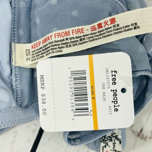 Free People Intimately Bandeau Bra Small Sierra Convertible Stretch Light Blue - Picture 8 of 11